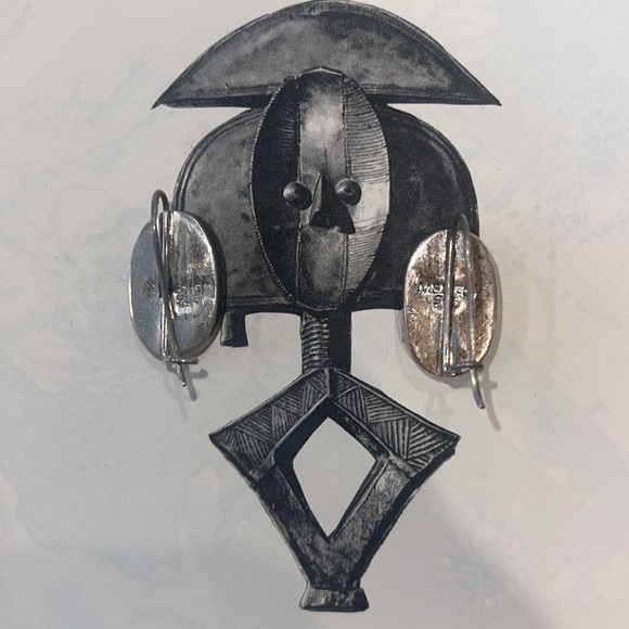 Sterling Silver Malachite(?) Earrings from Mexico - Picture 2 of 5